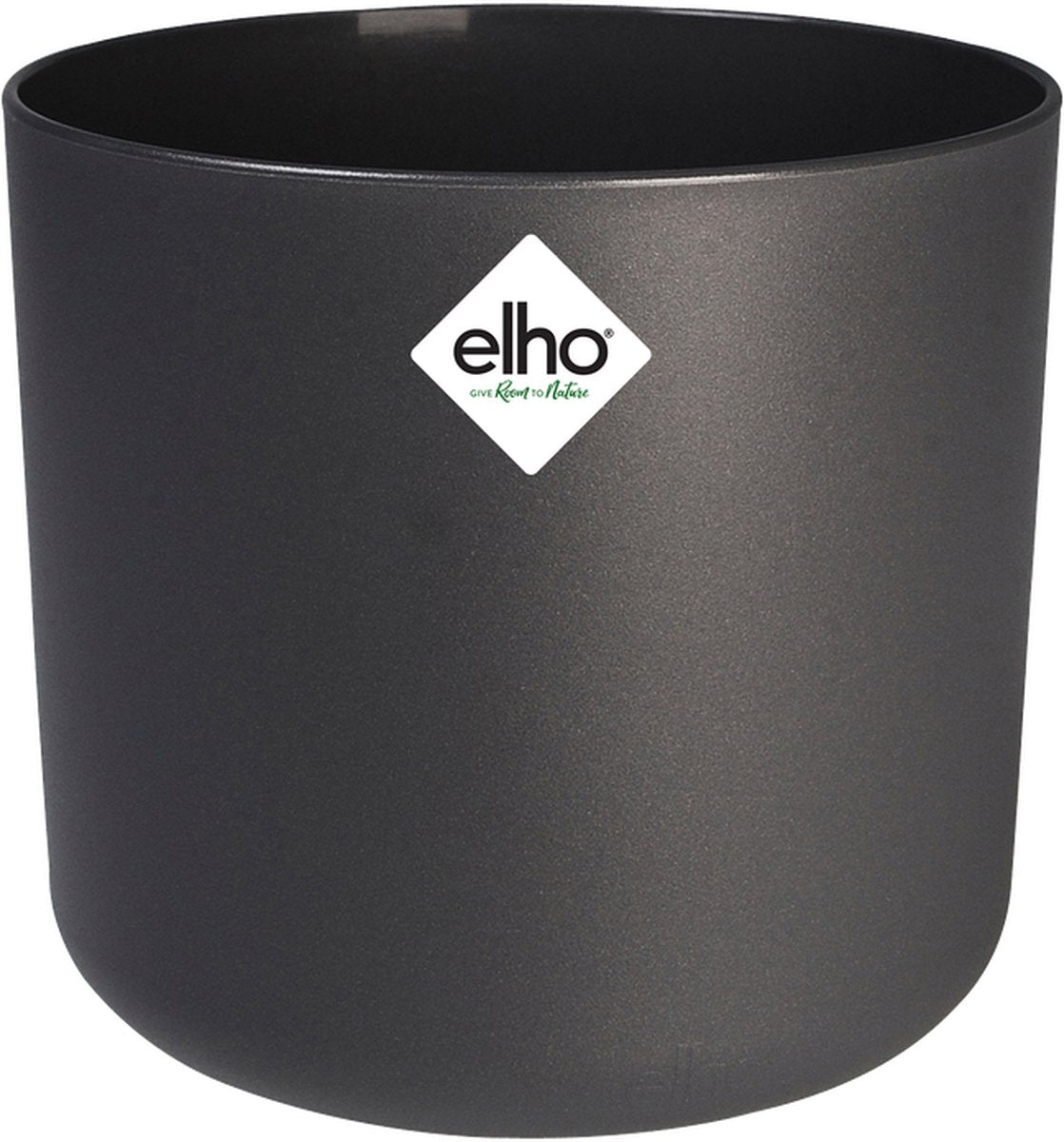 Elho b.for soft rond 22 - bloempot voor binnen - 100% gerecycled plastic - ø 22.3 x h 20.4 cm - antraciet