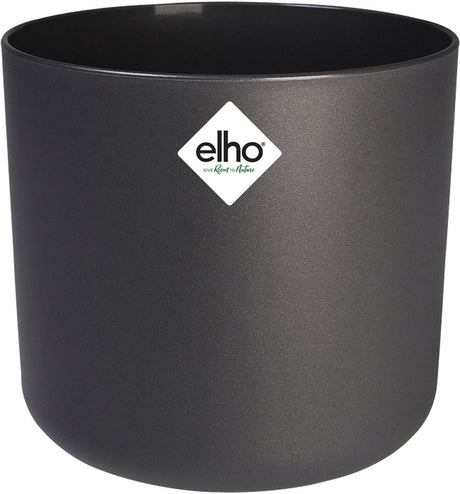 Elho b.for soft rond 16 - bloempot voor binnen - 100% gerecycled plastic - ø 16 x h 15 cm - antraciet