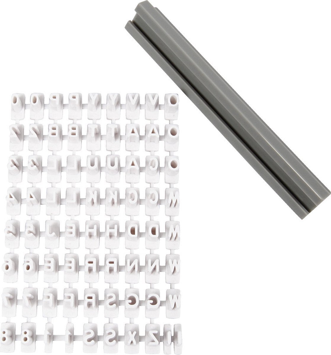 Creativ company http: www.cchobby.nl stempelset-van-rubber-letters-cijfers-h-6-mm-wit-1-set