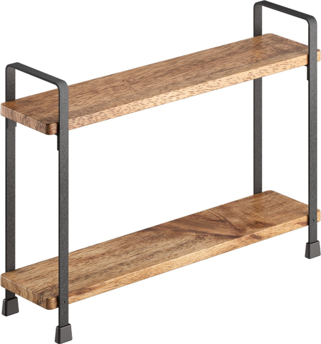 Metaltex - york lava - kruidenrek 2 etages - hout en metaal - 8 x 34 x 23 cm