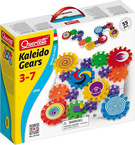 Quercetti tandwielenset kaleido gears - 55-delig - bouwstenen