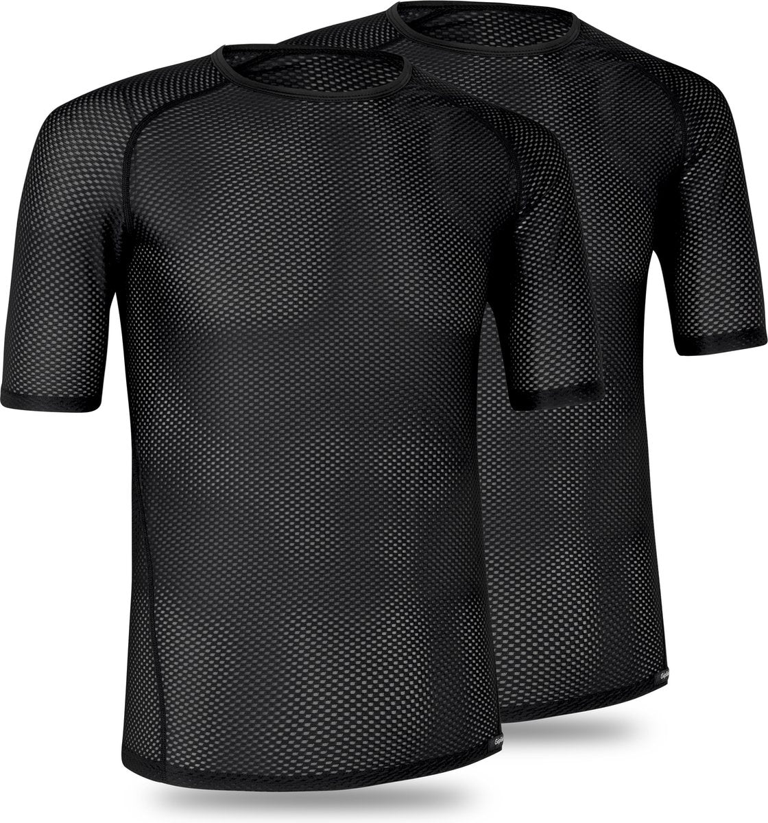 Gripgrab - ultralight mesh 2pack korte mouw base layer zomer fiets ondershirt polygiene zweethemd - zwart - heren - maat xl