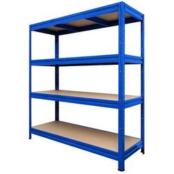 Kast mammut fd-25421 4 planken kunststof, staal blauw 1,800 x 600 x 2,000 mm