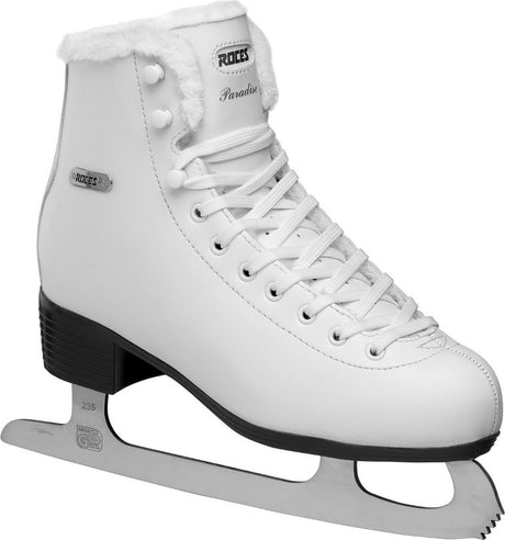 Roces - paradise eco fur - kunstschaatsen - schaatsen dames - wit - eco fur warmvoering klassieke stabiliteit - maat eu 41