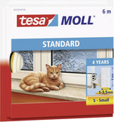 Tesa moll tochtstrip - i-profiel - voor ramen en deuren - wit - 6 meter