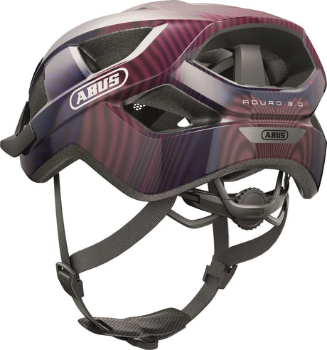Abus fietshelm aduro 3.0 purple waves l - 58-62 cm - paars - geschikt voor gebruik op elektrische fietsen - stadsfietsen - 320 g