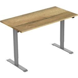 Euroseats bureau grijs, eiken b000gr120nat 80 x 750-1235 x 120 mm