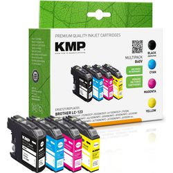 Inktcartridge kmp brother lc-123 zwart, cyaan, magenta, geel