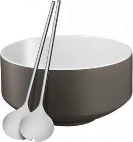 Wmf satin vigo - saladeschalen - 3-delig - lava grey - stijlvol design - duurzaam materiaal