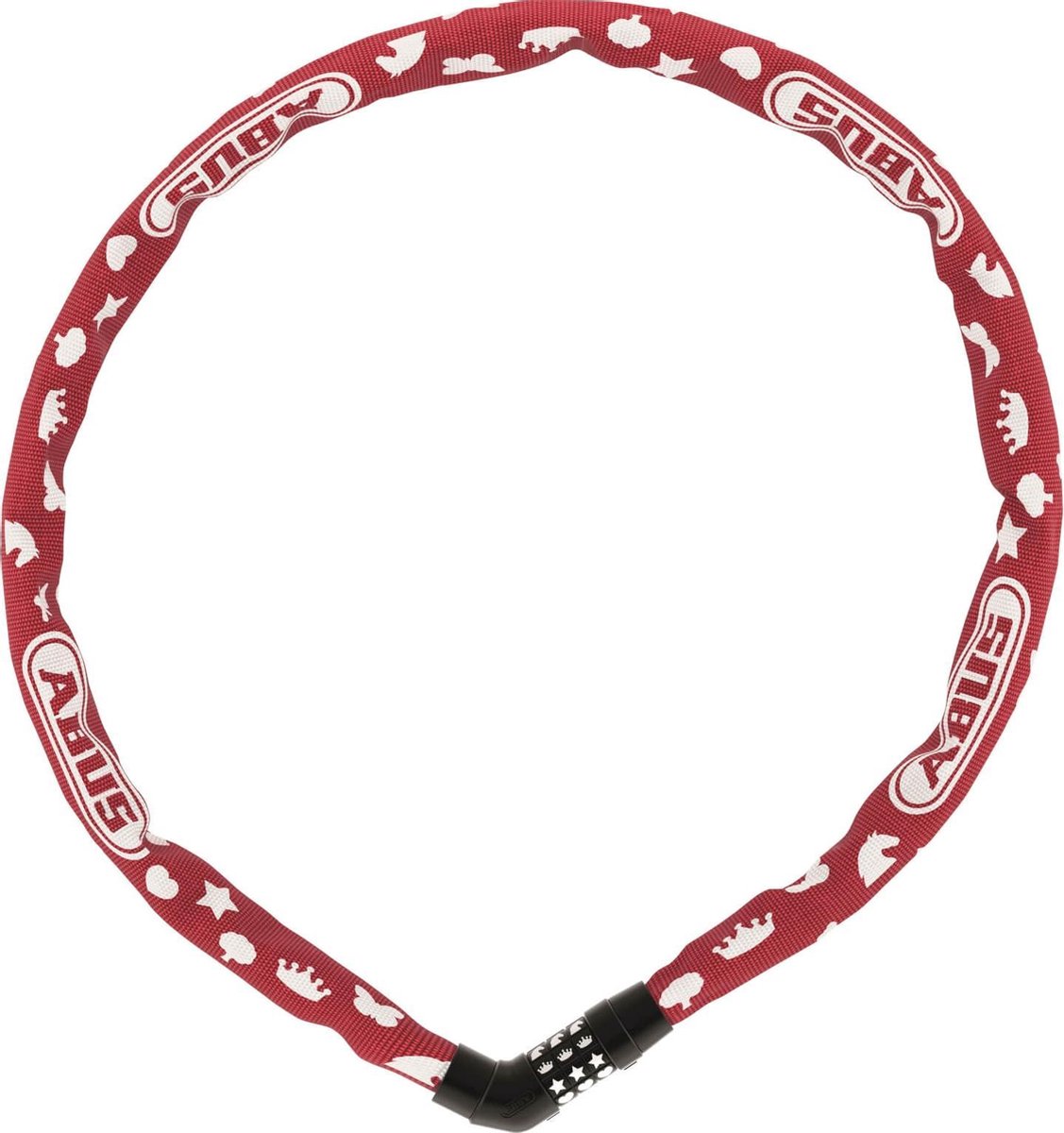 Abus Cijfer kettingslot 4804C 75 - Rood, 4mm - 75cm - Fiets