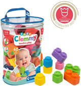 Clementoni baby soft clemmy blokken met opbergtas - 40dlg.