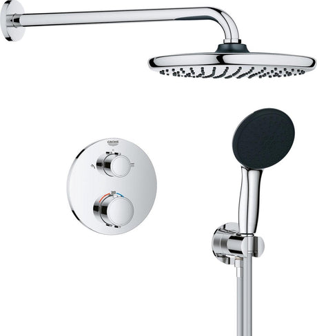 Grohe precision inbouw douchesysteem - rond bedieningspaneel - chroom