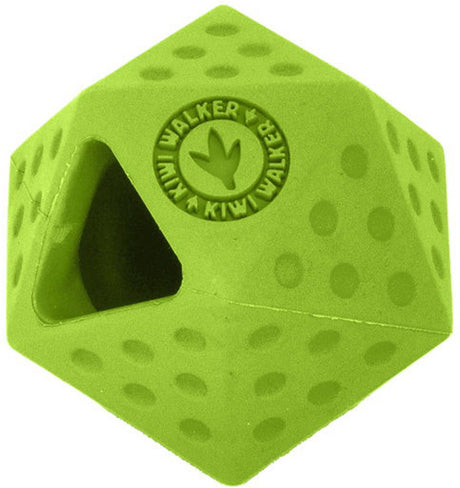 Kiwi walker ** hondenspeelgoed - let's play - icosaball groen tpr - 6 x 7 cm - fooddispencer - apporteren - drijvend , stuiterend - zeer sterk