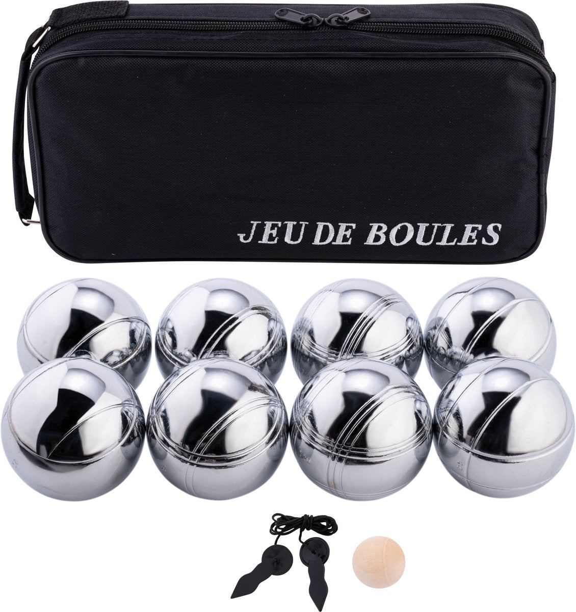 Engelhart jeu de boules 8 metalen ballen in zwarte tas