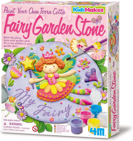 4m knutselen - beschilder jouw terracotta tuin steen - fee - hobbypakket - kidzmaker - 8+