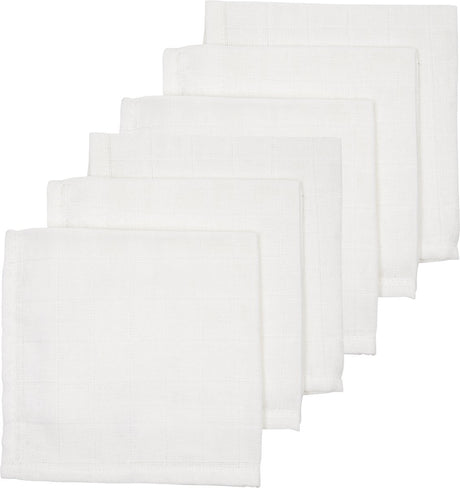 Meyco baby uni monddoekjes - 6-pack - hydrofiel - white - 30x30cm