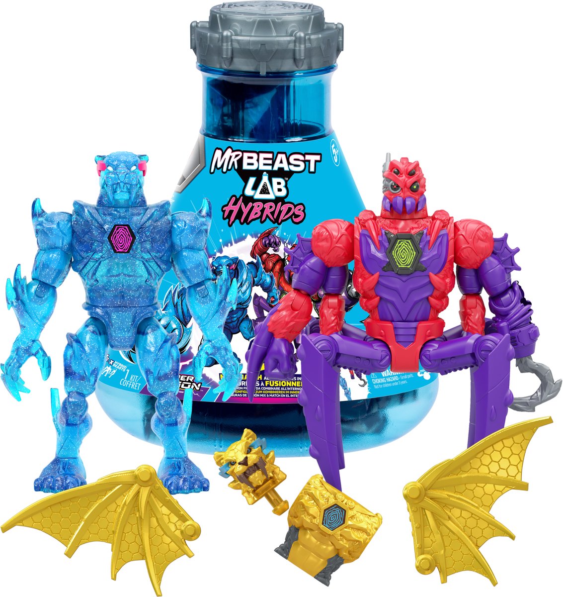 Spectron mrbeast lab hybrid spider vs energy panther actiefiguren
