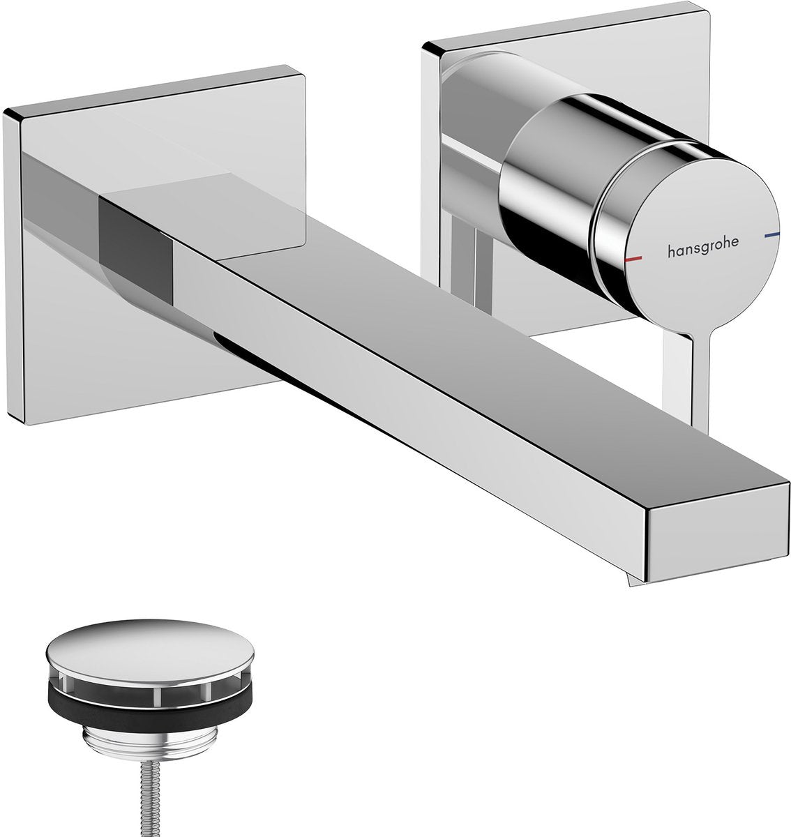 Hansgrohe tecturis e eéngreeps - inbouw wastafelkraan - voor wandmontage - 22,5 cm uitloop - chroom