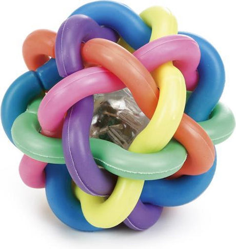 Beeztees lichtbal+knipperlicht - kattenspeelgoed - 6 cm