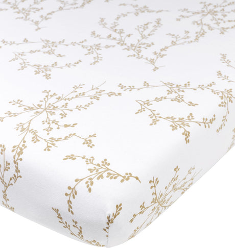 Meyco baby branches hoeslaken wieg - sand - 40x80 90cm