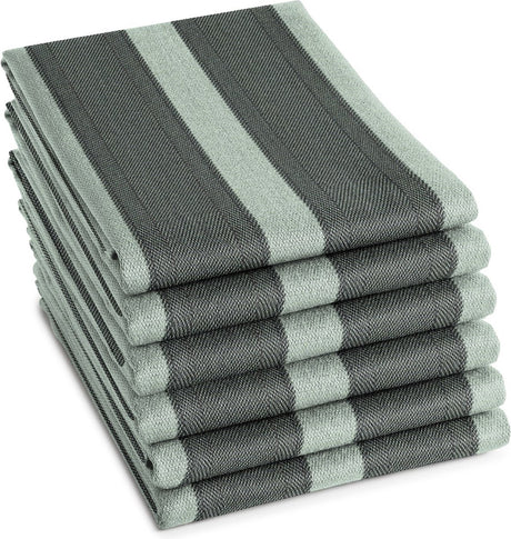 Ddddd - 6x theedoek baxter - 60x65 cm - groen - set van 6 stuks