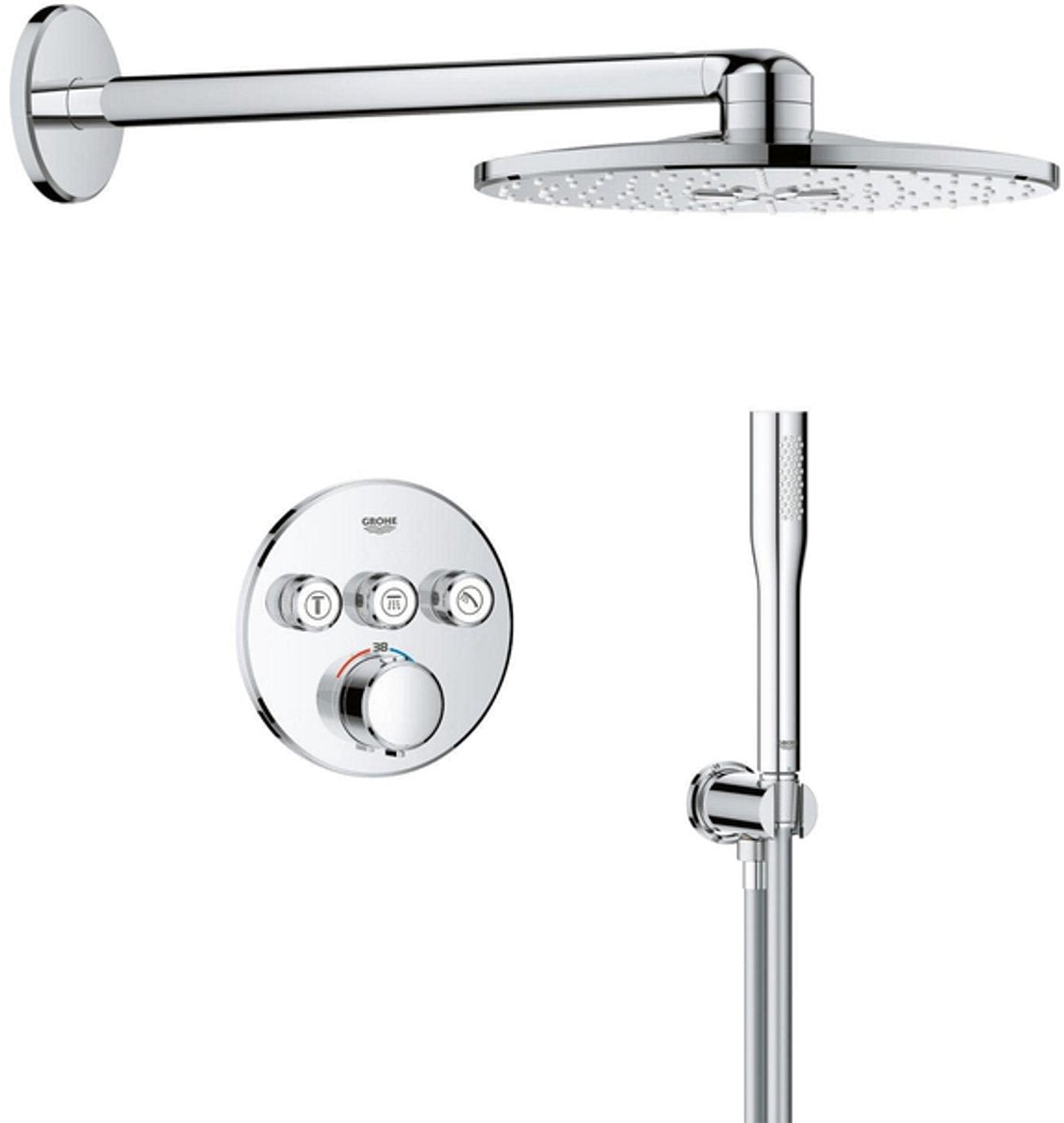 Grohe precision smartcontrol inbouw douchesysteem - rond - chroom