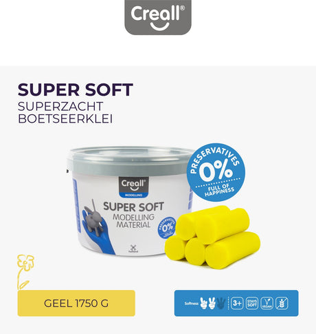 Creall supersoft klei geel, 1750gr.