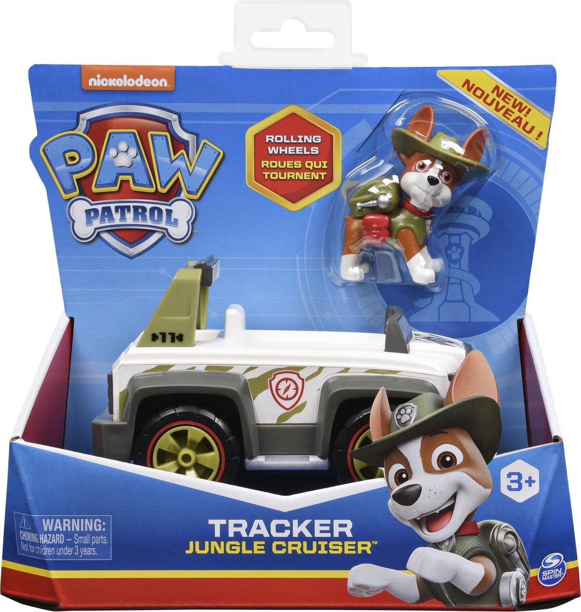 Paw patrol - tracker's jungle cruiser - speelgoedauto met speelfiguur