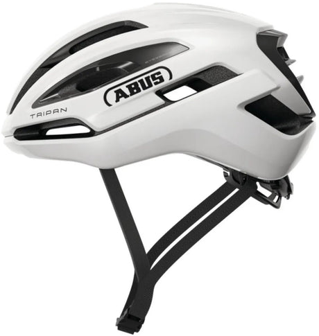 Abus fietshelm taipan shiny white l - 57-61 cm - wit - geschikt voor gebruik op gravel bikes - 295 g