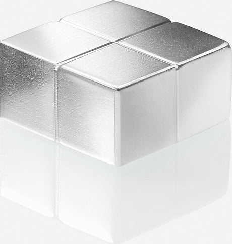 Sigel glasbord magneten - 20x10x20mm - c10 extra sterk - zilver - 2 stuks - si-ba704