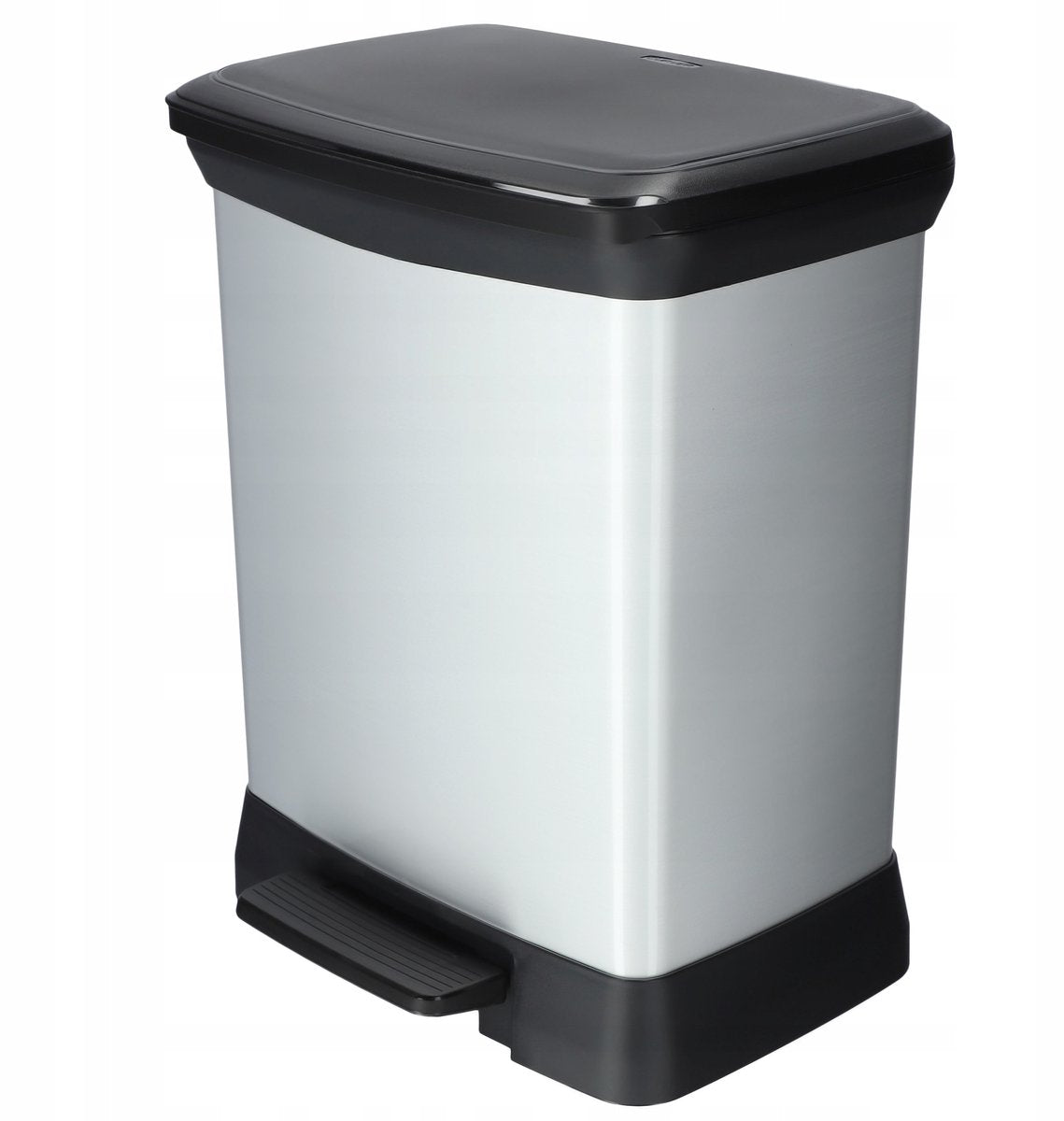 Curver decobin prullenbak - 30l - metallic