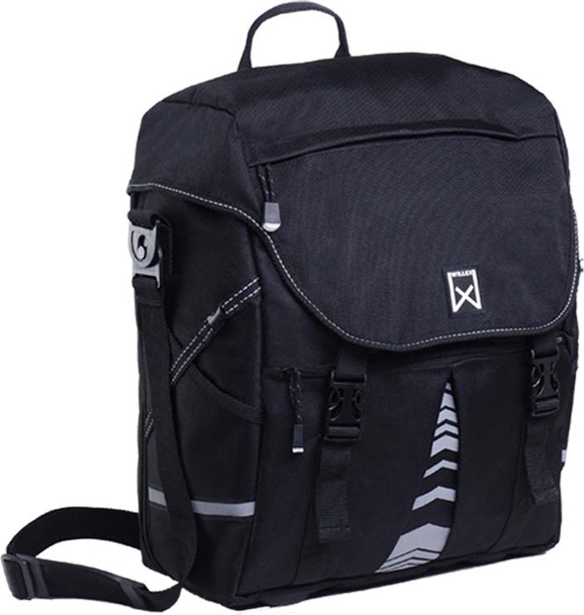 Willex pakaftas 1200 - enkele fietstas - 14liter- zwart