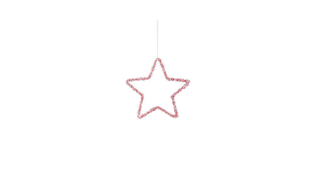 Ornament ster roze - d15cm