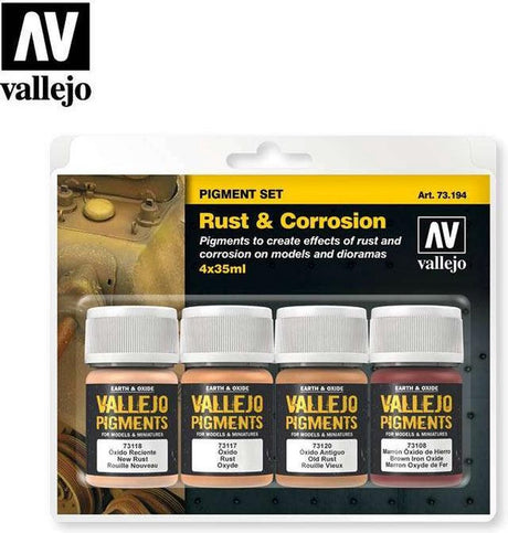 Vallejo val73194 - rust corrosion pigment set - 4 kleuren