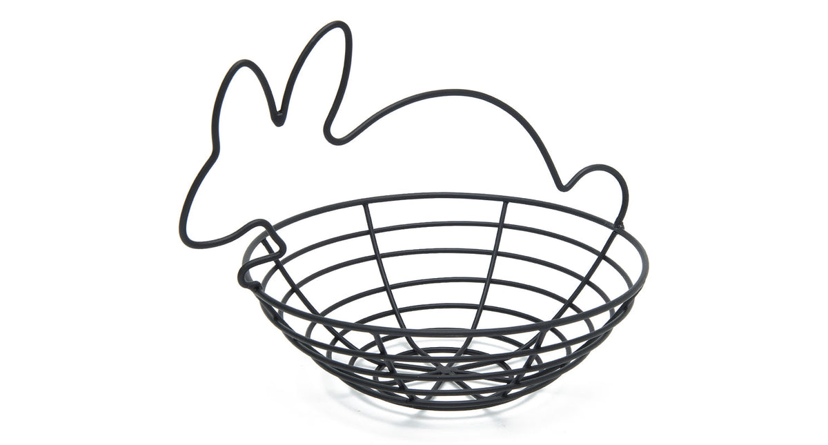 Metal rabbit basket ø23x23cm