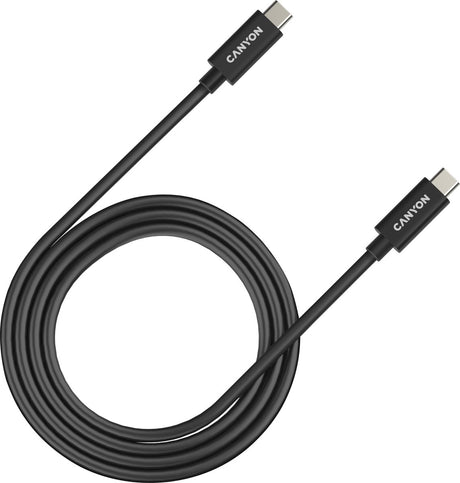 Canyon uc-44 - usb 4 kabel - 40gbps - 240w - usb-c naar usb-c - e-marker - 1m - 240w - geschikt voor apple mac - 8k @60hz - 4k @120hz - thunderbolt 4 - zwart