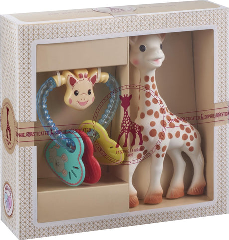 Sophie de giraf sophiesticated cadeauset - baby speelgoed - hart bijtring - kraamcadeau – babyshower cadeau - 4-delig