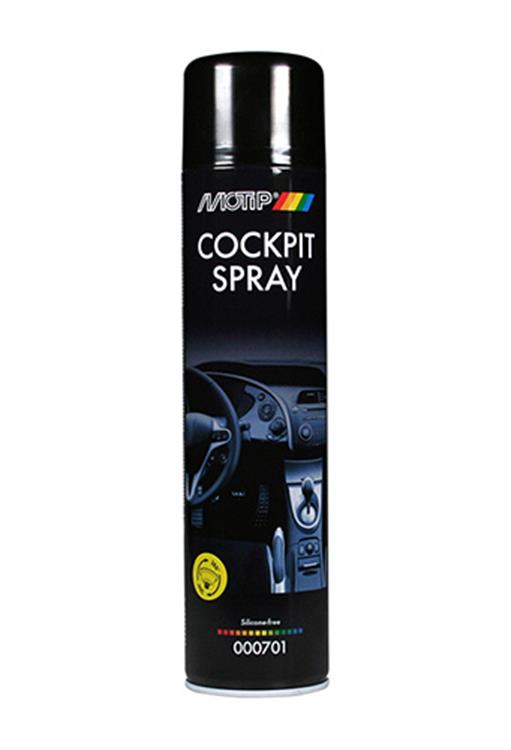 Motip car care black cockpitspray semi gloss zijdeglans 600ml spuitbus
