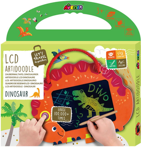 Avenir lcd artidoodle - dinosaurus - tekenbord - 21x16cm - 3 jaar