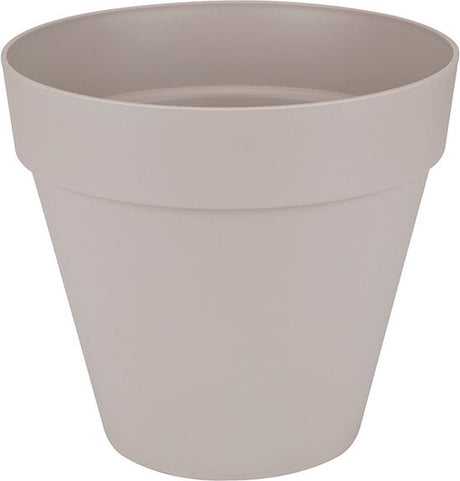 Elho loft urban rond 60 - grote bloempot voor buiten - waterreservoir - 100% gerecycled plastic - ø 58.0 x h 54.0 cm - warm grijs