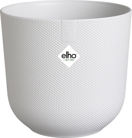 Elho jazz rond 23 bloempot voor binnen - woonaccessoire van 100% gerecycled plastic - ø 23.1 x h 21.5 cm - zijdewit
