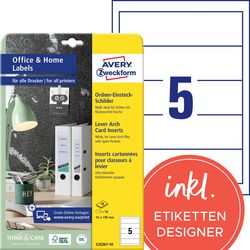 Inschuifetiketten avery c32267-10 54 x 190