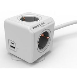 Stekkerdoos allocacoc powercube wit grijs