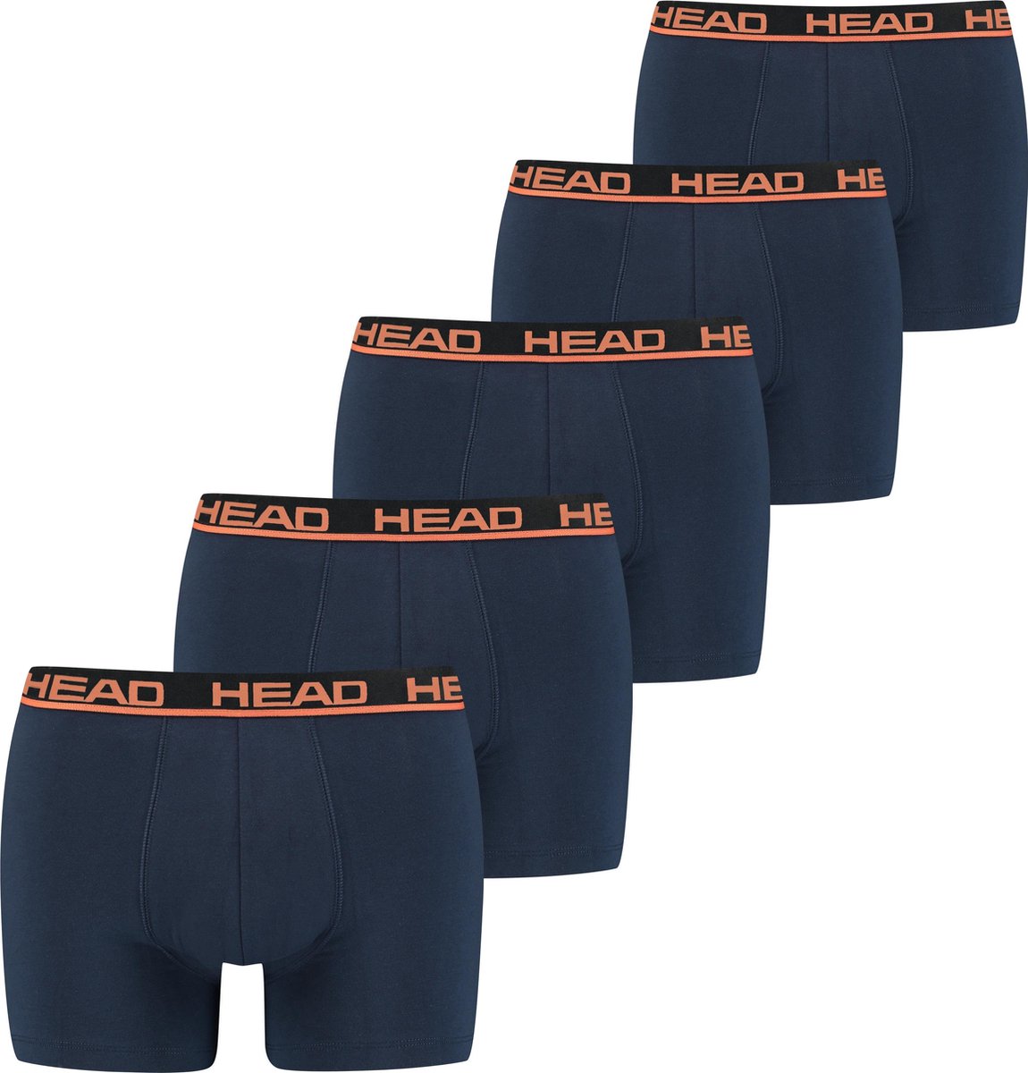 Head boxershorts orange peacoat 5-pack-s