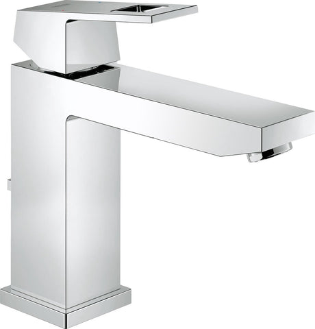 Grohe eurocube wastafelkraan - medium uitloop - met trekwaste - chroom - waterbesparend