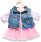 Heless poppenjurk met giletje, 28-35 cm