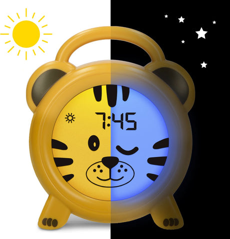 Alecto bc100tiger - slaaptrainer voor kinderen - kinderwekker met nachtlamp - tiger