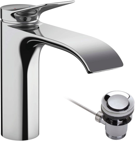 Hansgrohe vivenis ééngreeps wastafelmengkraan 110 met trekwaste chroom