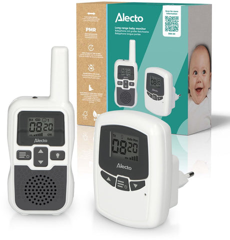 Alecto dbx-80 - babyfoon met groot bereik - tot 3km - wit antraciet
