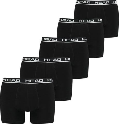 Head 5-pak heren boxershorts - zwart - multipack heren onderbroeken katoen - s